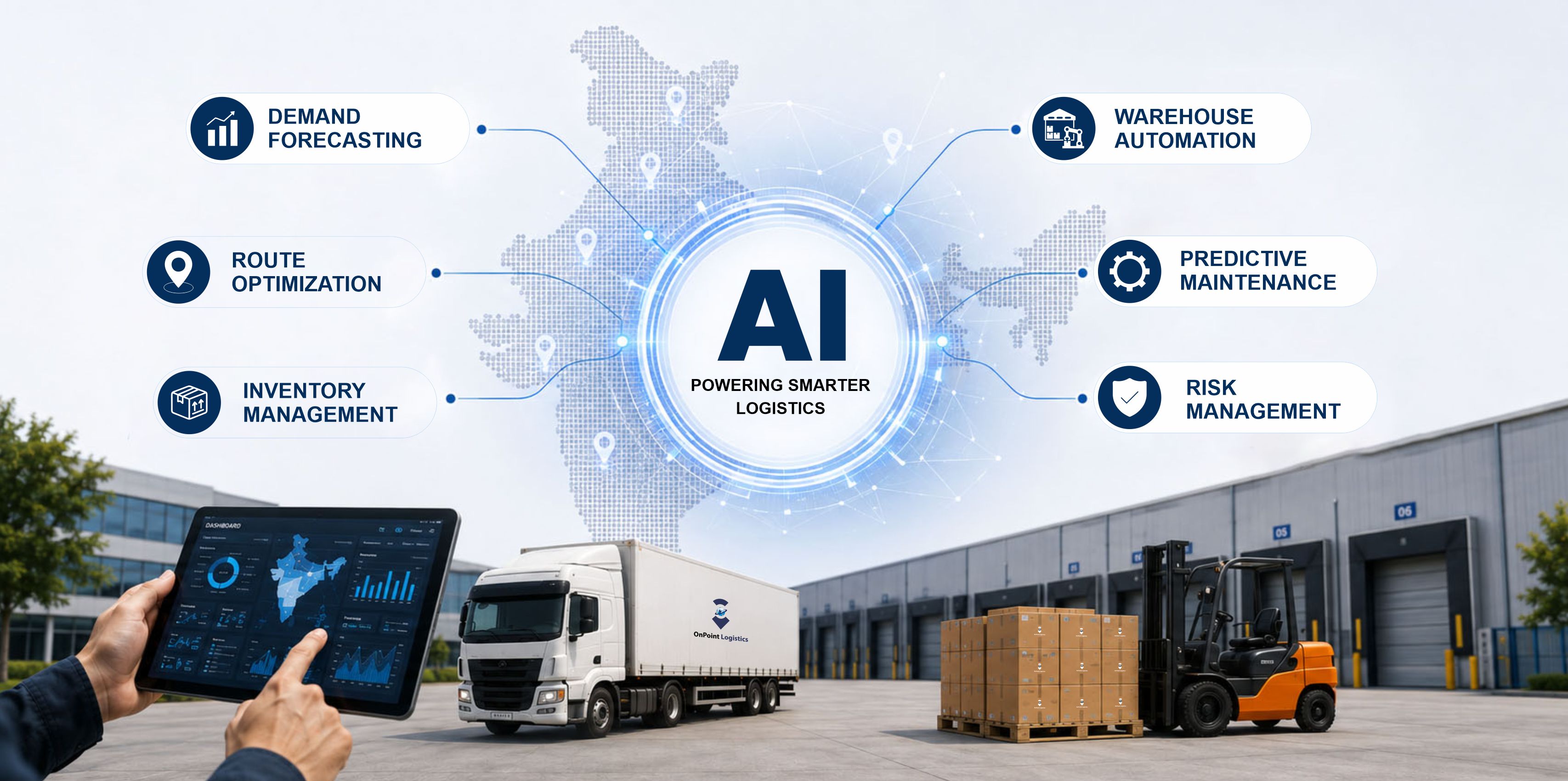 AI-in-logistics-for-demand-forecasting-route-optimization-inventory-management-and-warehouse-automation